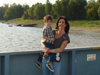 Catherine and Joseph on the mighty Mississippi