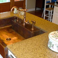 kitchen sink in copper
